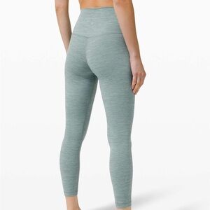 Lululemon Align Size 4 Heather Tidewater Teal Green 25"